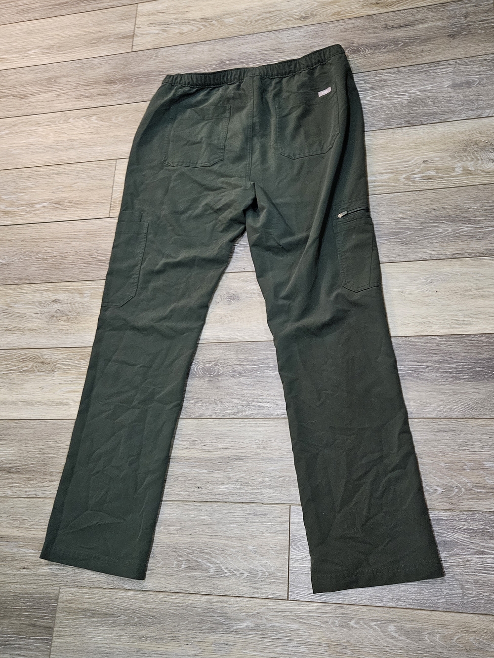 Men's Moss Green Cairo Cargo Straight Leg Scrub Pants Size Large - Picture 4 of 6